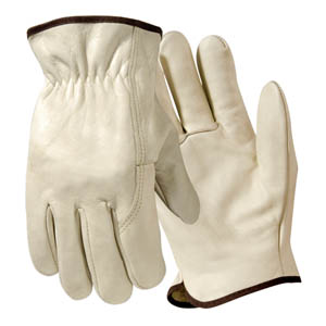 Wells Lamont Y0623 Grain Leather Driver Work Gloves with Wraparound Index Fingers
